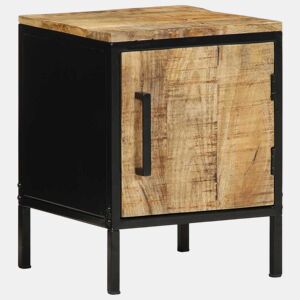 Lote de 2 Mesa De Cabeceira Mesinha De Cabeceira - Castanho e preto 30 x 30 x 40 cm