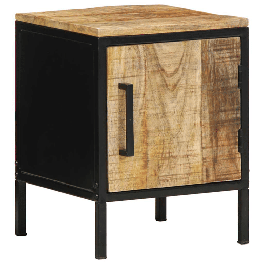 Lote de 2 Mesa De Cabeceira Mesinha De Cabeceira - Castanho e preto 30 x 30 x 40 cm