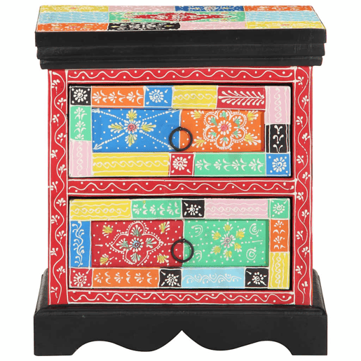 Mesa De Cabeceira - Mesinha De Cabeceira com gaveta Multicolor 40 x 35 x 45 cm