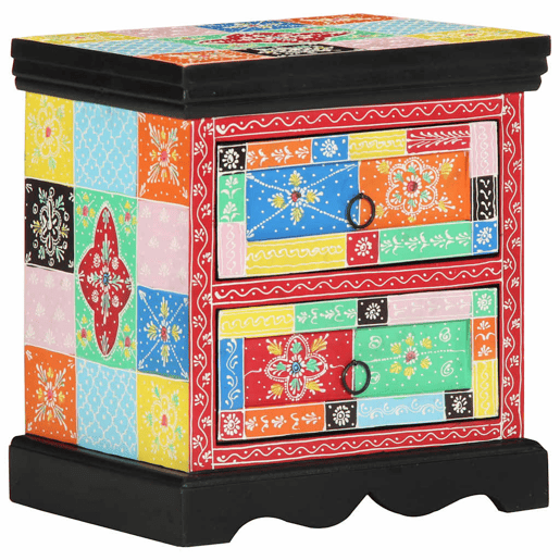 Mesa De Cabeceira - Mesinha De Cabeceira com gaveta Multicolor 40 x 35 x 45 cm
