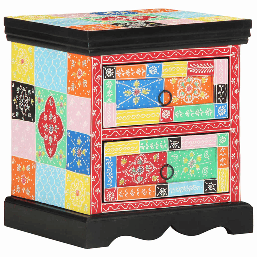 Mesa De Cabeceira - Mesinha De Cabeceira com gaveta Multicolor 40 x 35 x 45 cm