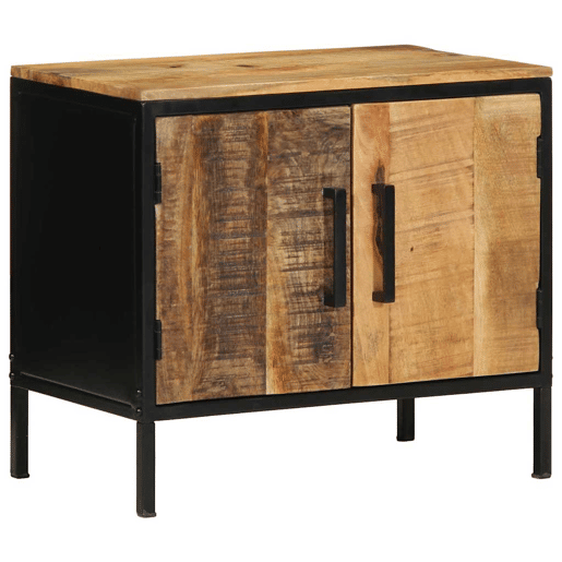 Mesa De Cabeceira - Mesinha De Cabeceira Castanho e preto 50 x 30 x 45 cm