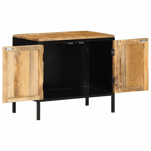 Mesa De Cabeceira - Mesinha De Cabeceira Castanho e preto 50 x 30 x 45 cm