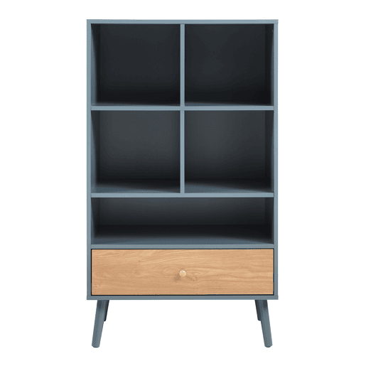 Estante com gaveta Reyljand com gaveta 120x70x40 cm Cinzento  Carvalho en.casa