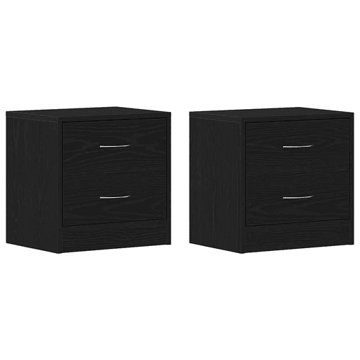 Lote de 2 Mesas De Cabeceira Mesinhas De Cabeceira - 40x30x40 cm carvalho preto