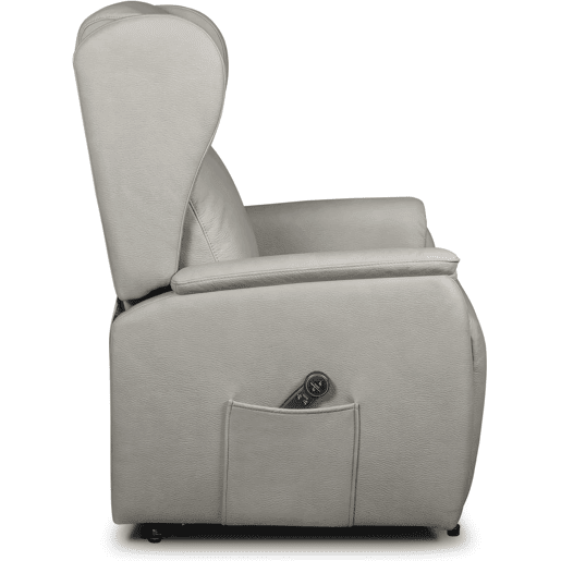 Poltrona elevatória Häusbed Ankor, 2 motores Power Lift com carrinho u2013 Cinza Claro