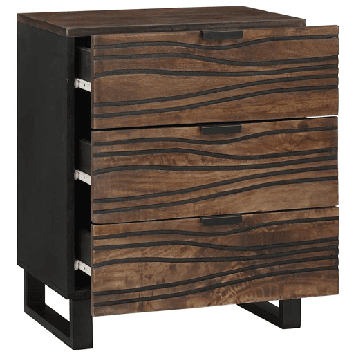 Mesa De Cabeceira - Mesinha De Cabeceira com gaveta Nogueira 50 x 33 x 60 cm
