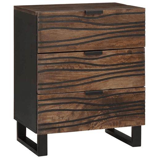 Mesa De Cabeceira - Mesinha De Cabeceira com gaveta Nogueira 50 x 33 x 60 cm