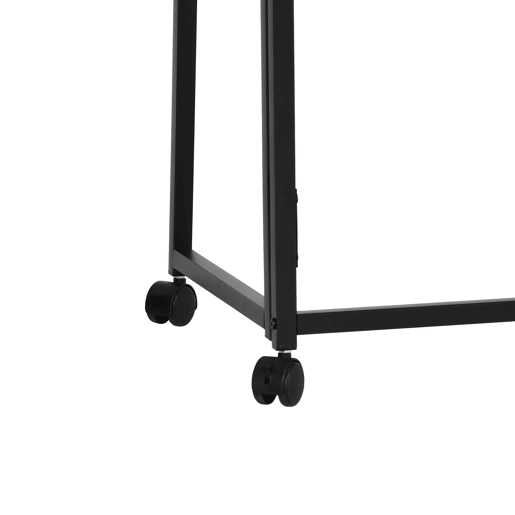 Mesa Dobrável Multifuncional Em Estilo Industrial Com Tampo Efeito Madeira E Estrutura Metálica Preta, Ideal Como Escrivaninha, Mesa Auxiliar Ou De Refeição Para Espaços Pequenos