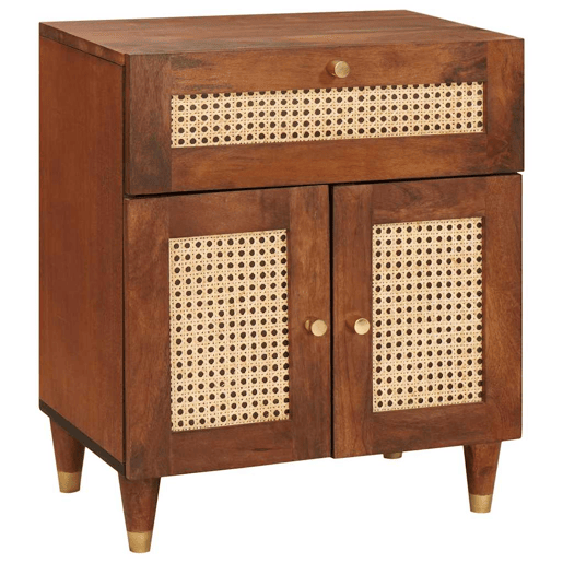 Mesa De Cabeceira - Mesinha De Cabeceira com gaveta Castanho 50 x 33 x 60 cm