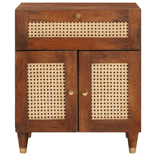 Mesa De Cabeceira - Mesinha De Cabeceira com gaveta Castanho 50 x 33 x 60 cm