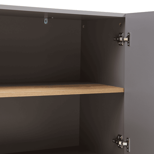 Aparador Starvili com 3 portas MDF 75x115x38cm - Cinzento en.casa