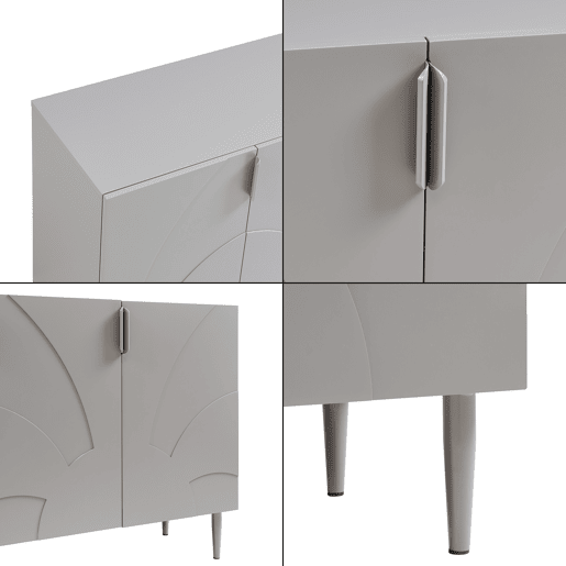 Aparador Starvili com 3 portas MDF 75x115x38cm - Cinzento en.casa