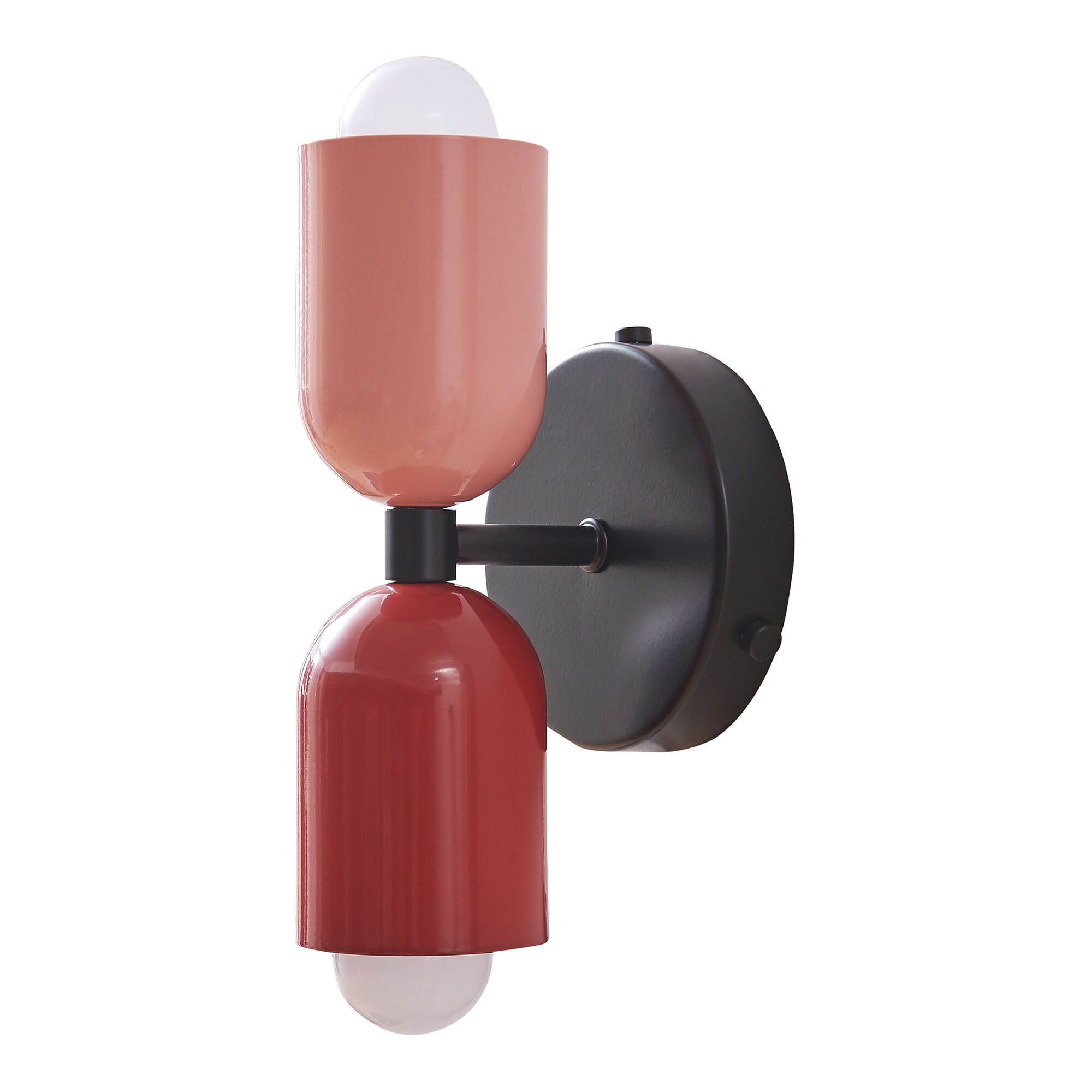 Lámpara de pared Trorlos 2 pantallas E27 metal [lux.pro] Rosa