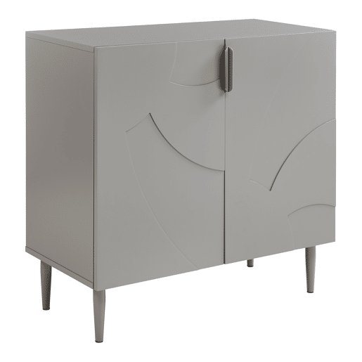 Aparador Starvili com 2 portas MDF 75x76x38 cm Cinzento en.casa