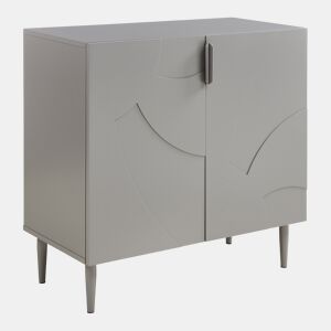 Aparador Starvili com 2 portas MDF 75x76x38 cm Cinzento en.casa