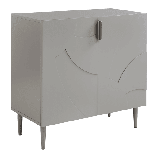 Aparador Starvili com 2 portas MDF 75x76x38 cm Cinzento en.casa