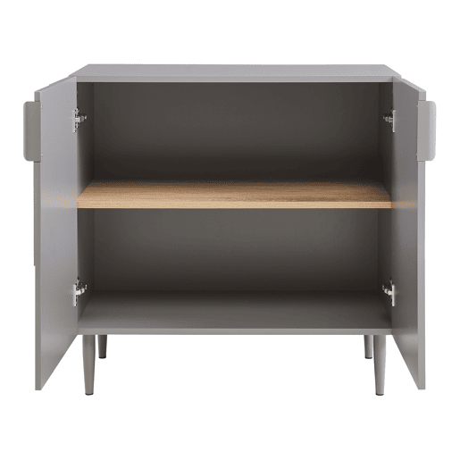 Aparador Starvili com 2 portas MDF 75x76x38 cm Cinzento en.casa