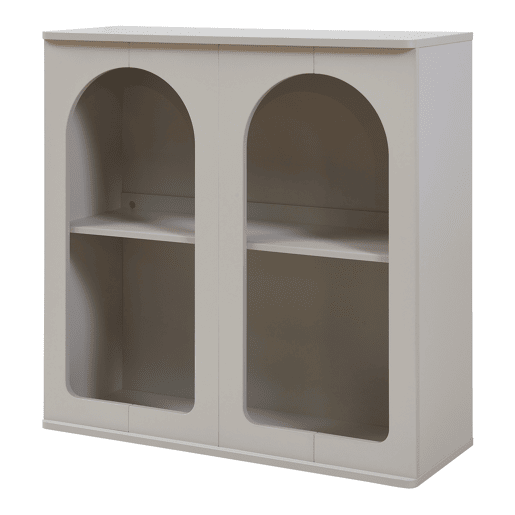 Aparador Trorhun 4 compartimentos MDF 80x30x80 cm Cinzento en.casa