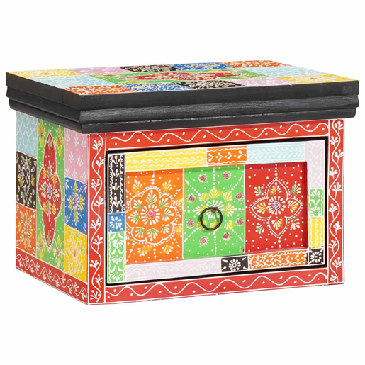 Lote de 2 Mesa De Cabeceira - Mesinha De Cabeceira Multicolor 40 x 30 x 28 cm