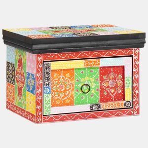 Lote de 2 Mesa De Cabeceira - Mesinha De Cabeceira Multicolor 40 x 30 x 28 cm