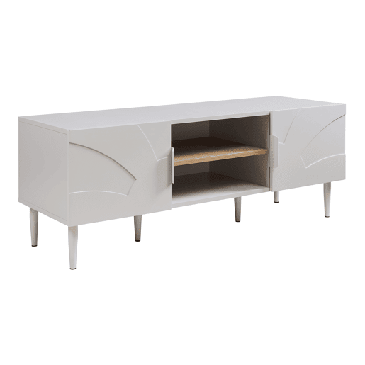 Mesa de TV Starvili com 2 portas 120x40x45cm Bege en.casa