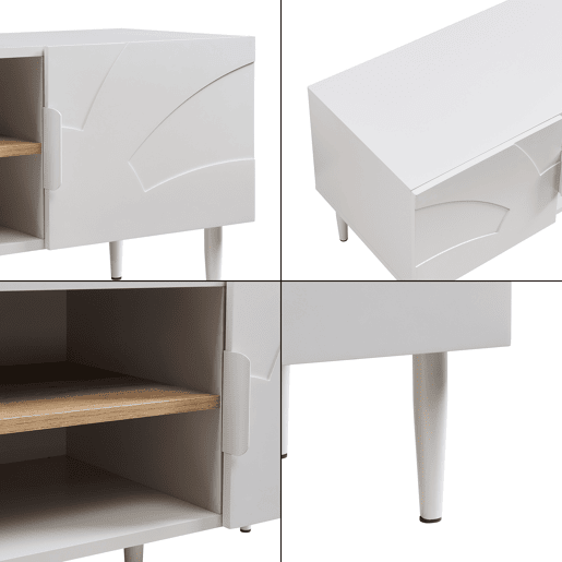 Mesa de TV Starvili com 2 portas 120x40x45cm Bege en.casa