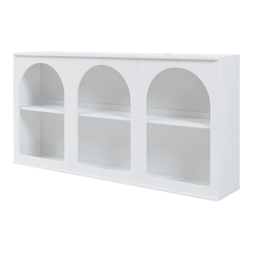 Aparador Trorhun 6 compartimentos MDF 160x30x80cm - Branco en.casa Aparador Trorhun 6 compartimentos MDF 160x30x80cm - Branco en.casa