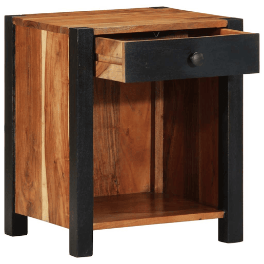 Mesa De Cabeceira - Mesinha De Cabeceira com gaveta Castanho 40 x 35 x 50 cm