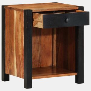 Mesa De Cabeceira - Mesinha De Cabeceira com gaveta Castanho 40 x 35 x 50 cm