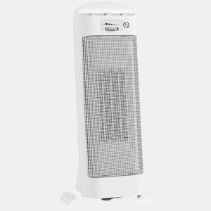 HOMCOM Aquecedor Elétrico de Baixo Consumo 2000W PTC Termoventilador com 4 Modos Termóstato Regulável Oscilação de 55° Proteção contra Tombos e Sobreaquecimento para 15? em Quarto Branco