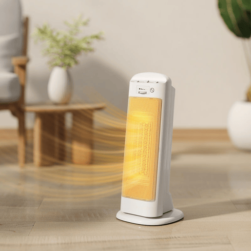 HOMCOM Aquecedor Elétrico de Baixo Consumo 2000W PTC Termoventilador com 4 Modos Termóstato Regulável Oscilação de 55° Proteção contra Tombos e Sobreaquecimento para 15? em Quarto Branco