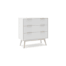 Cómoda Numa Blanco mate - Oak 80 x 83 x 40 cm