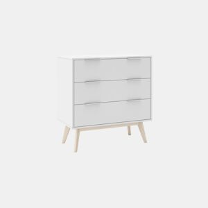 Cómoda Numa Blanco mate - Oak 80 x 83 x 40 cm