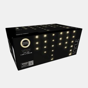 Conjunto de cortinas de luz Well Home com 172 luzes LED brancas quentes com controle remoto e 40 fios