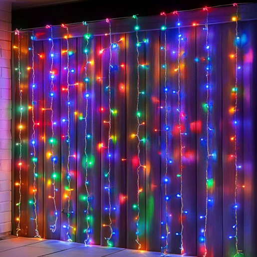 Conjunto de cortinas de luz LED RGB Well Home 240 com controle remoto de 40 cordas