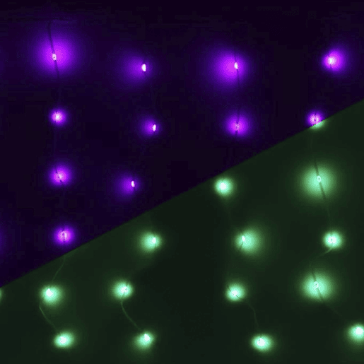 Conjunto de cortinas de luz LED RGB Well Home 240 com controle remoto de 40 cordas
