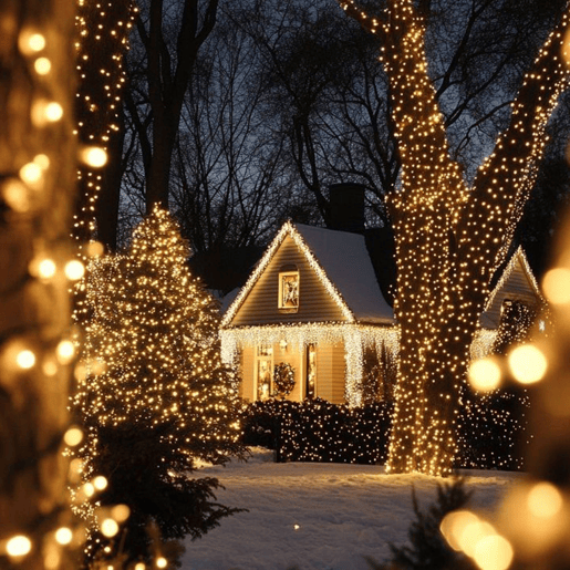 Well Home 80 Luzes de LED Branco Quente com Temporizador e Cabo Transparente