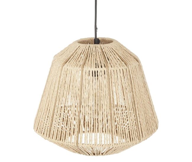 Well home - lámpara de techo rústica añade un toque cálido a tu hogar con esta pantalla de cuerda ø29 cm