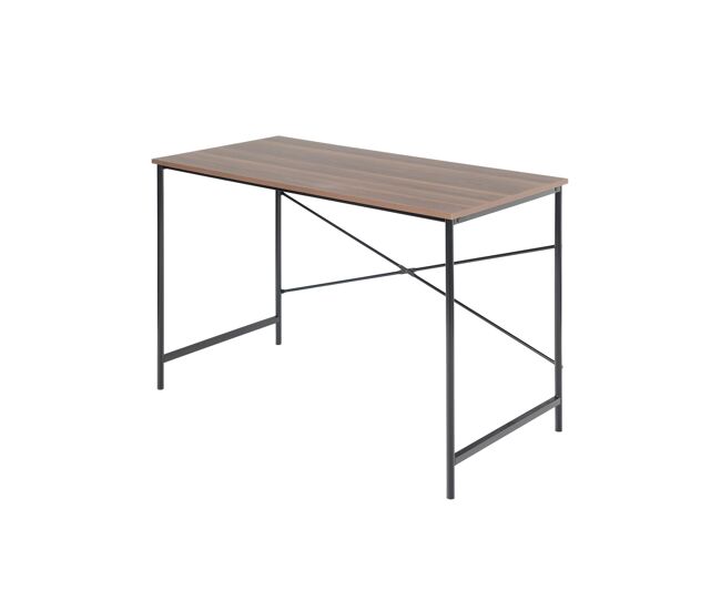 Well home mesa plegable ''tasman'' en madera de nogal color negro