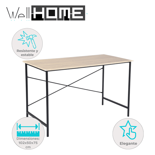 Mesa de madeira de faia Well Home Tasman