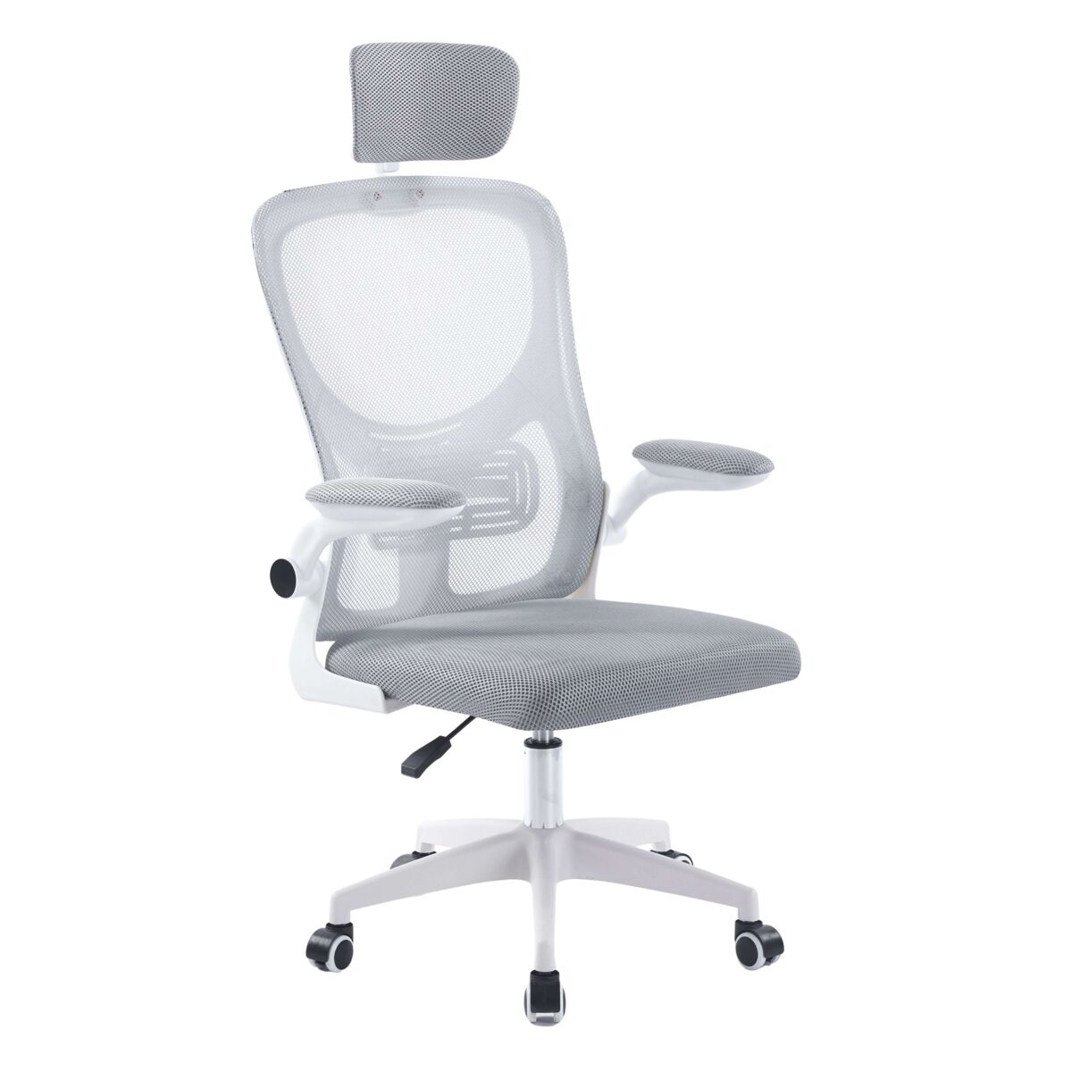 Silla de estudio Admis giratoria con apoyabrazos y ruedas