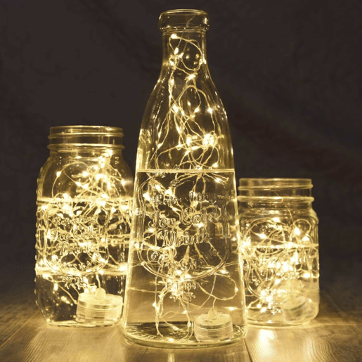 Luzes de corda Silverwire Well Home com 20 micro LEDs brancos quentes e temporizador