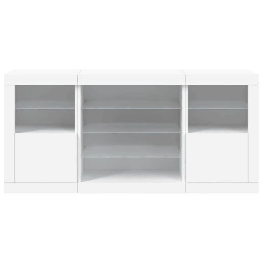 vidaXL Aparador com luzes LED 142,5x37x67 cm branco vidaXL Aparador com luzes LED 142,5x37x67 cm branco