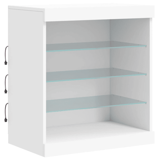 vidaXL Aparador com luzes LED 142,5x37x67 cm branco vidaXL Aparador com luzes LED 142,5x37x67 cm branco