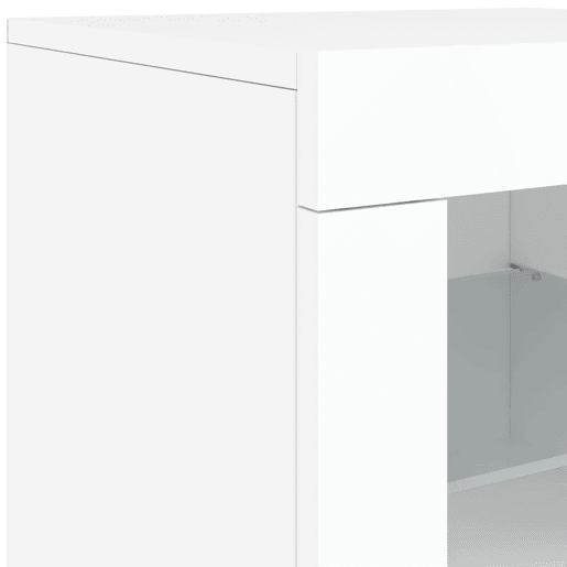 vidaXL Aparador com luzes LED 142,5x37x67 cm branco vidaXL Aparador com luzes LED 142,5x37x67 cm branco
