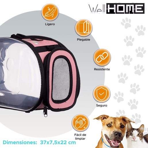 WELL HOME - Pequena caixa de transporte dobrável para animais de estimação