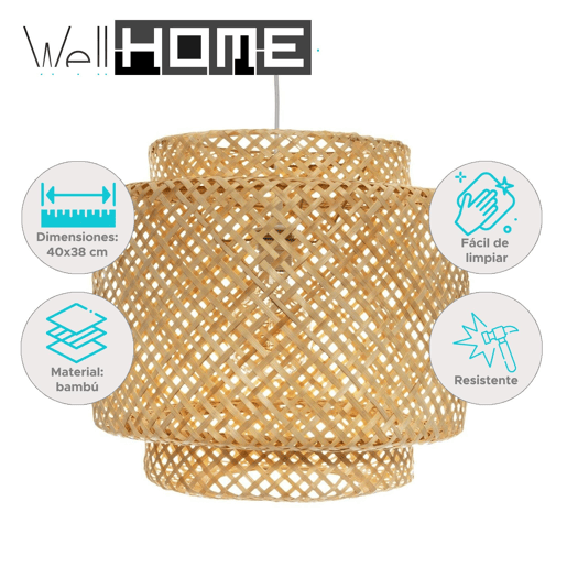 Well Home - LuminĂ¡ria de teto suspensa de bambu Well Home - LuminĂ¡ria de teto suspensa de bambu