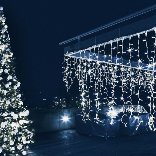 Luzes de corda LED brancas Well Home 80 com cabo transparente Luzes de corda LED brancas Well Home 80 com cabo transparente