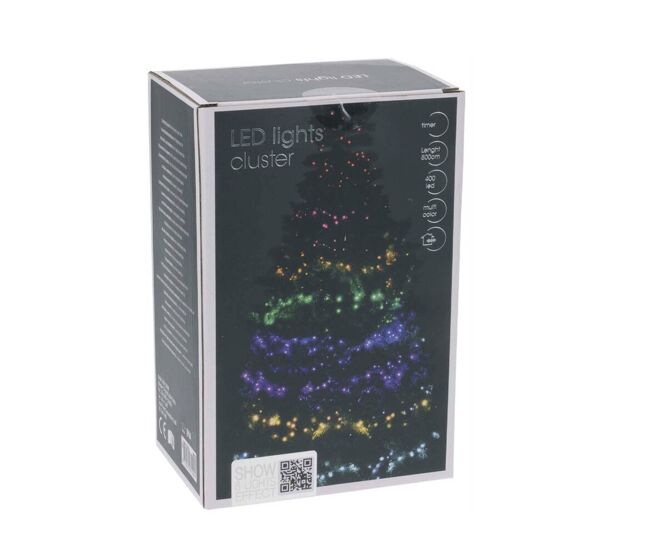 Well home clúster de 400 luces led multicolor con controlador - 8 metros de longitud